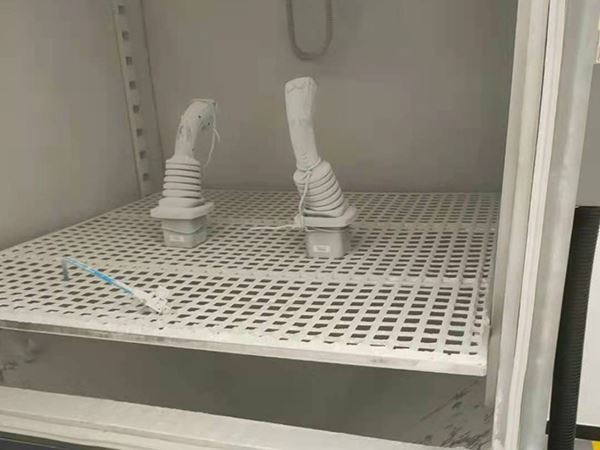 Dustproof testing for multi-axis joystick controls